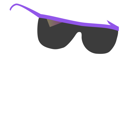 Purple roadie sunglasses